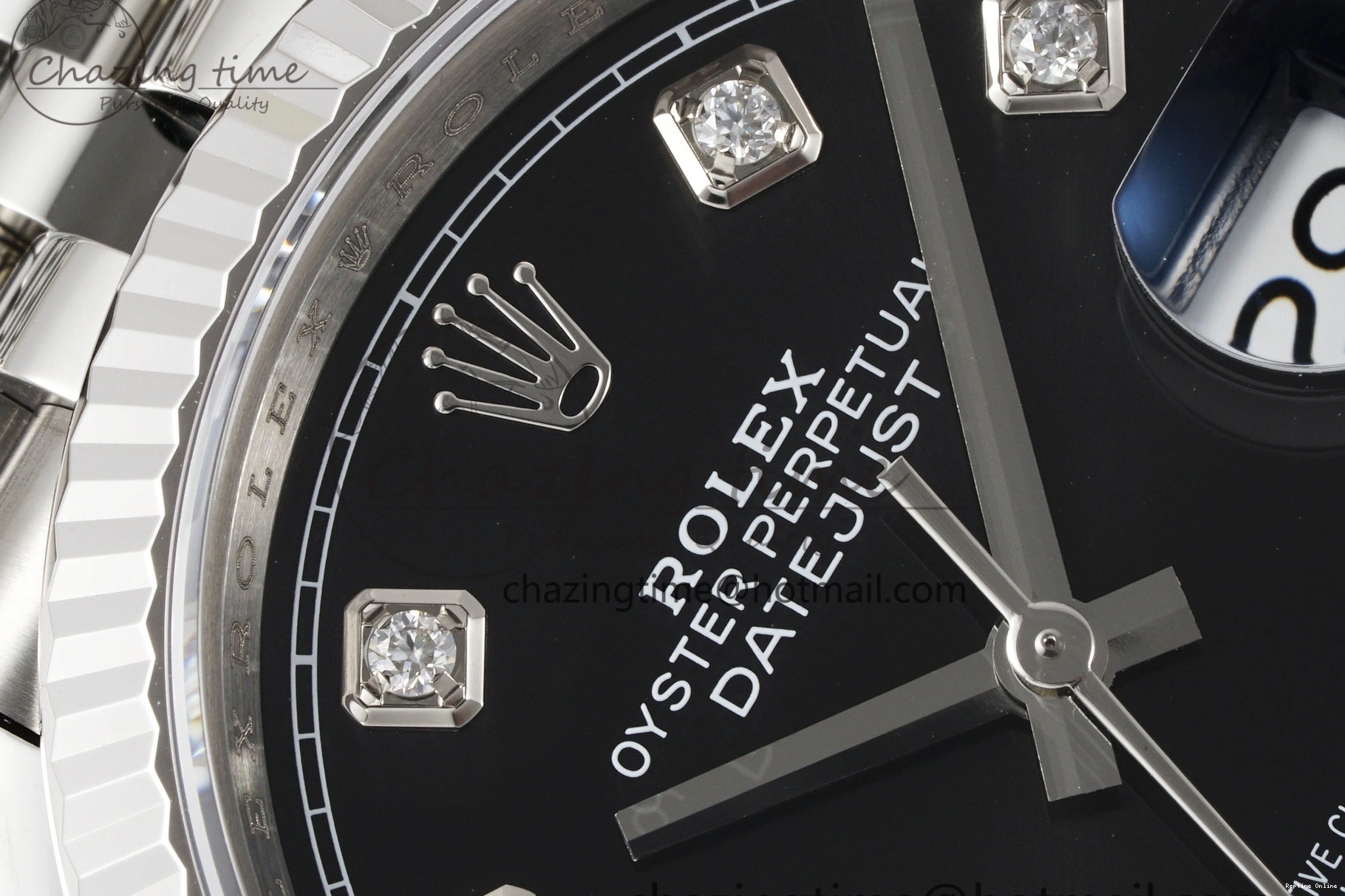 0413 Unique DateJust 36 SS 116234 VSF 1:1 Best Edition 904L Steel Black Diamonds Dial on Jubilee Bracelet VS 2089